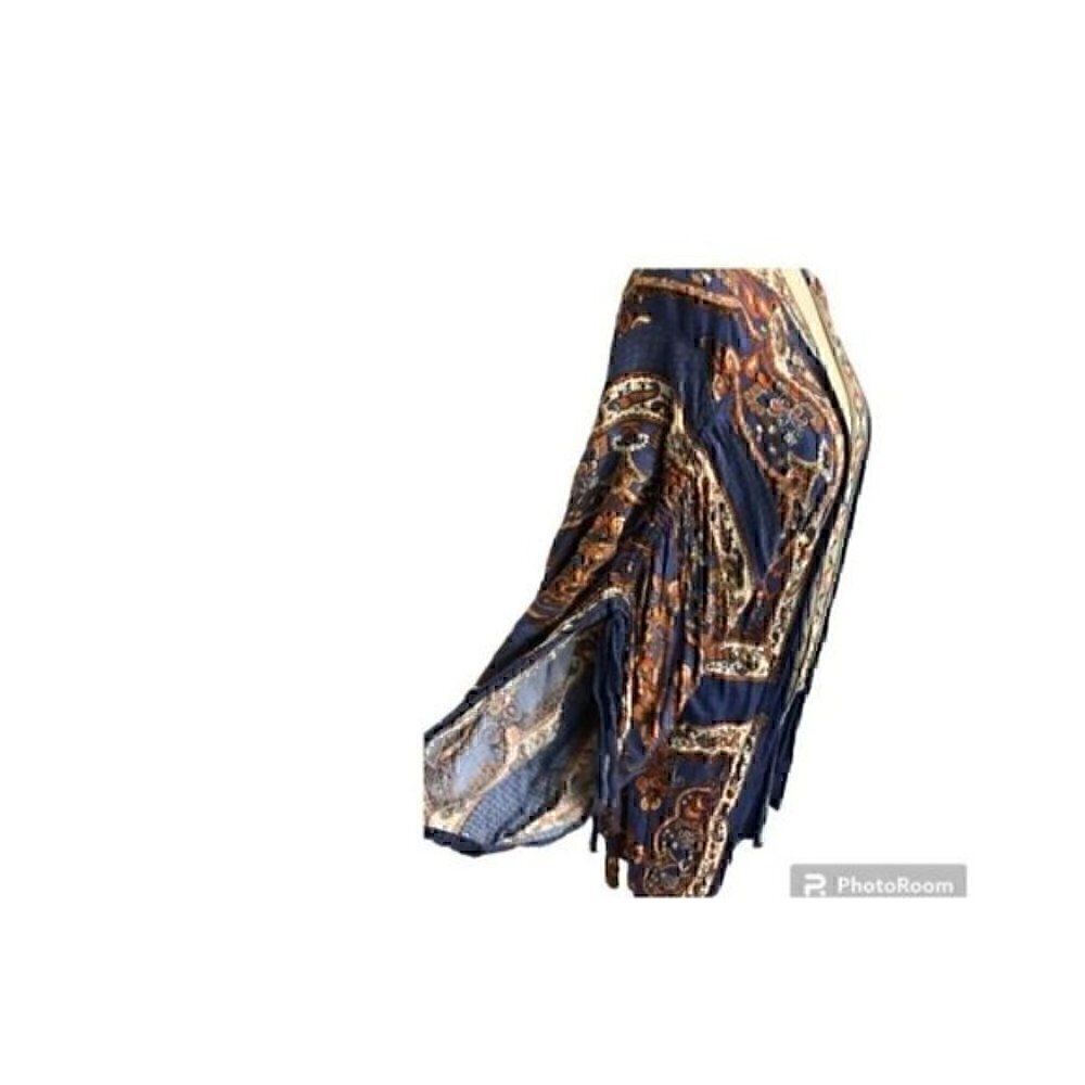 Flying Tomato, Navy Blue Cardigan with Embroidery  Drawstring Bell Sleeves S - Picture 5 of 9